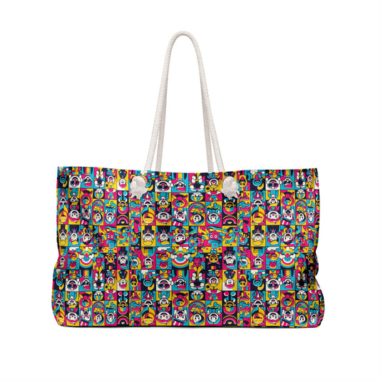 Neon Pop Playful Pop Culture Mashup Weekender Bag - 8404 Design-60