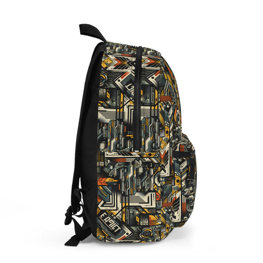 Digital Punk Futuristic Grunge Backpack - 8404 Design-49