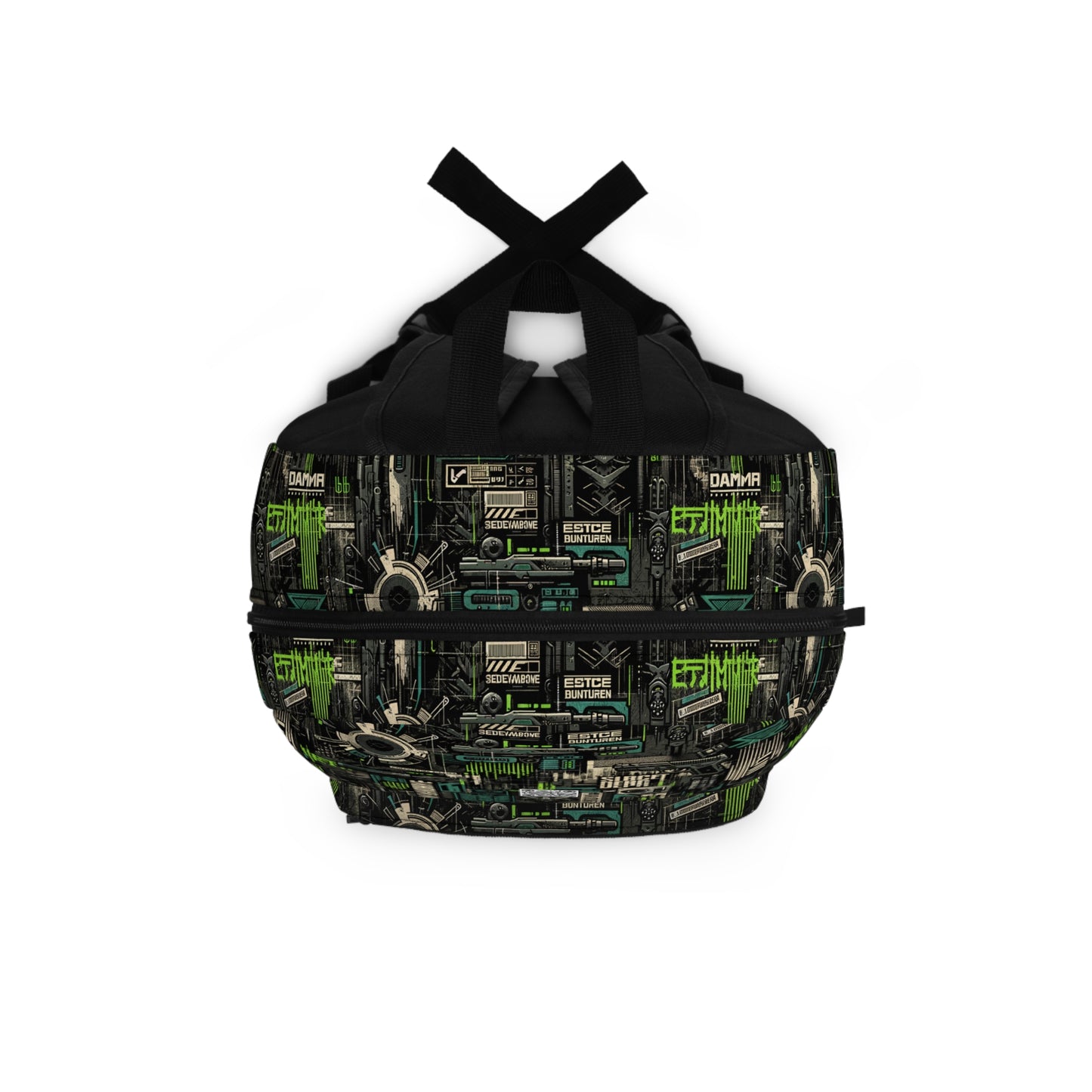 Digital Punk Tech-Inspired Streetwear With a Rebellious Edge Backpack - 8404 Design-69