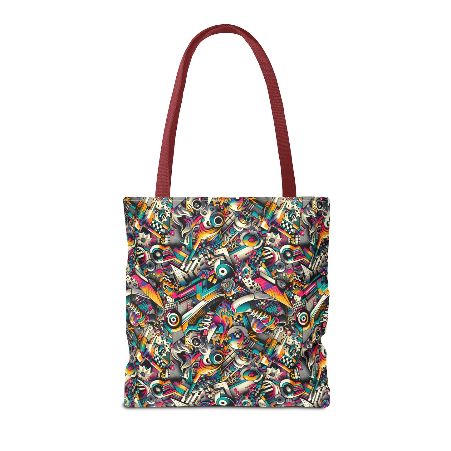Urban Graffiti Fusion Eclectic Street Art Meets Modern Tech Culture Tote Bag - 8404 Design-55