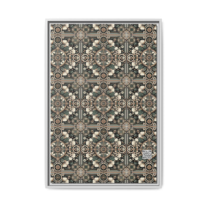 Cyber Garden Party Tech Garden Extravaganza Matte Canvas, Framed (multi-Color) - 8404 Design-66 A