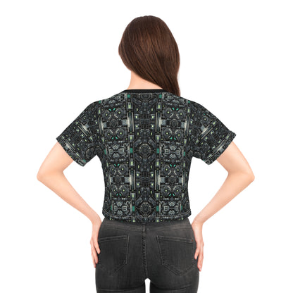 Tech Noir Tech-Forward Minimalism Crop Tee - 8404 Design-52