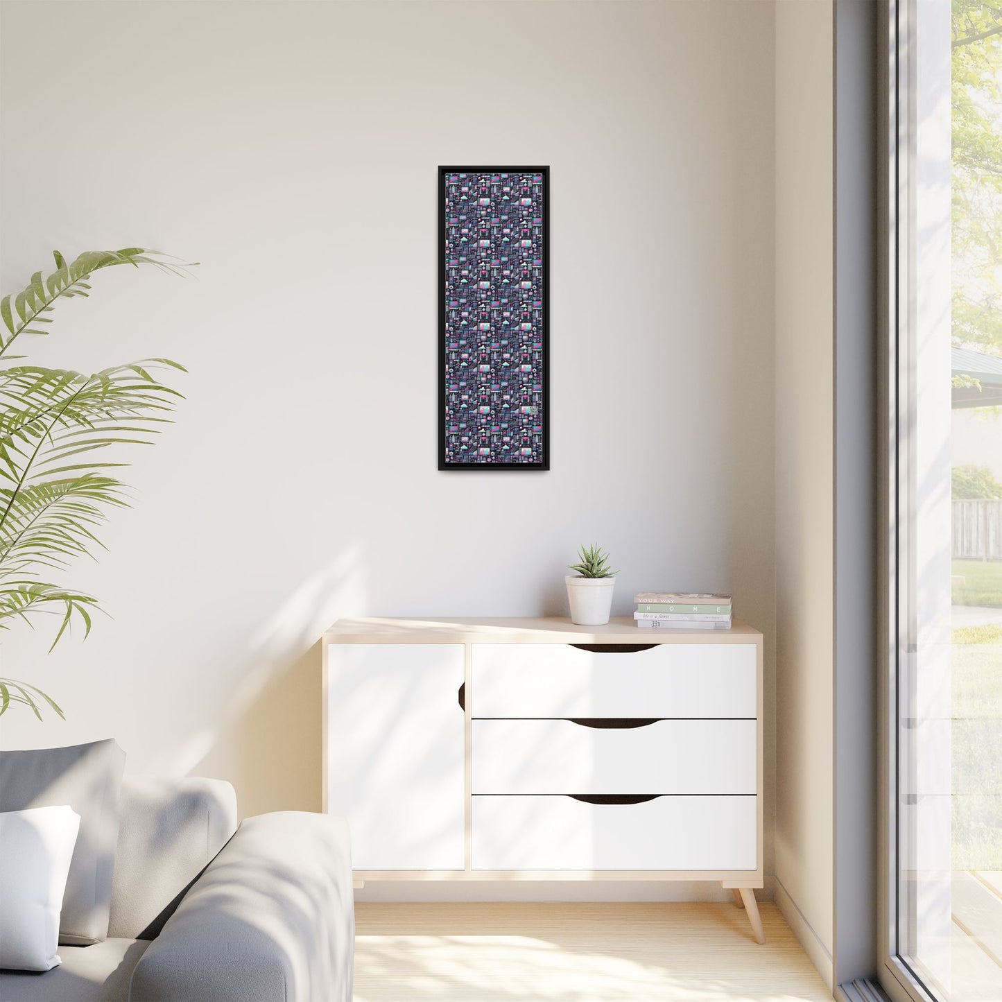 Digital Rebellion Youthful Streetwear with a Rebellious Digital Twist Matte Canvas, Framed (multi-color) - 8404 Design-71 B