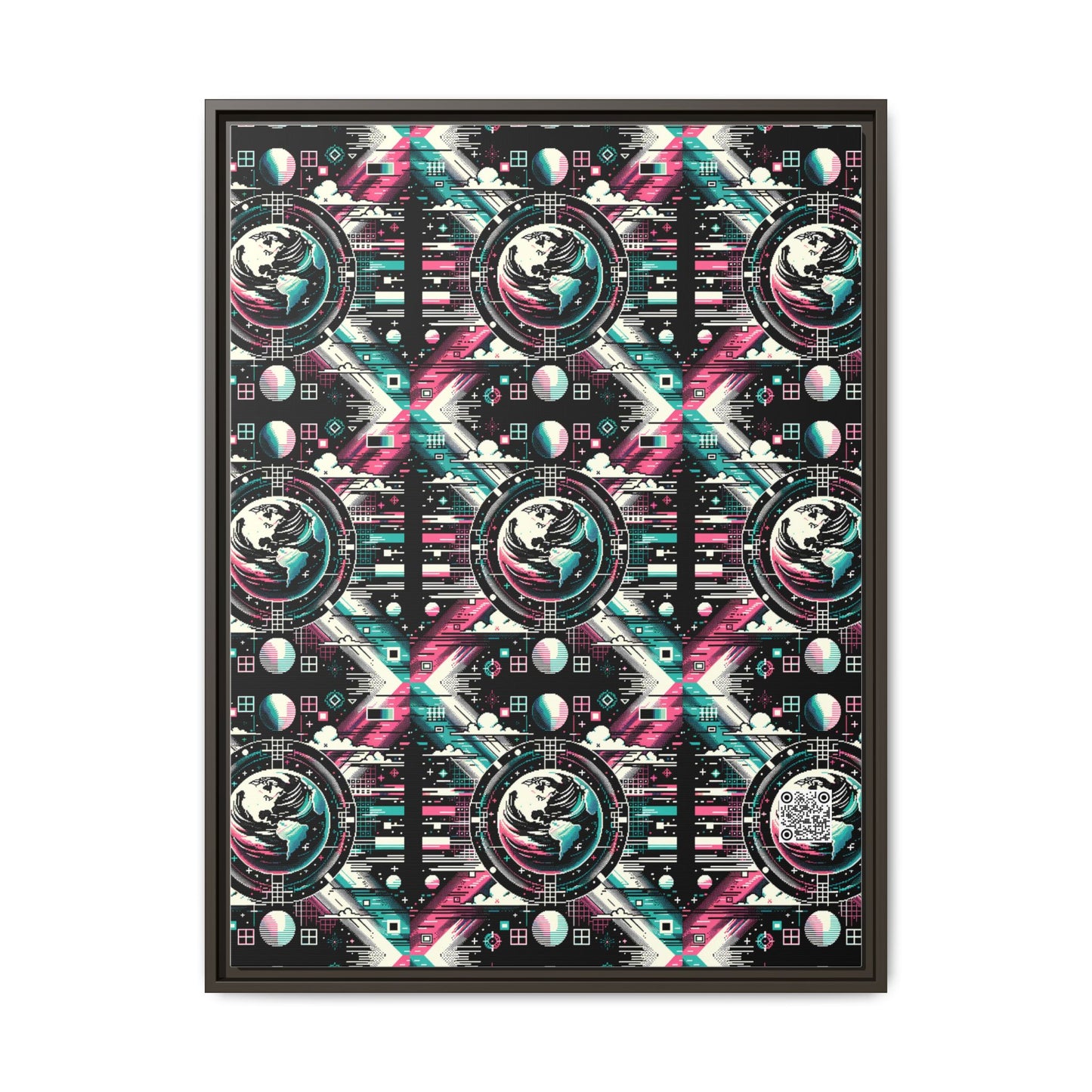 Digital Artistry Digital-native Streetwear Matte Canvas, Framed (multi-color) - 8404 Design-62 A