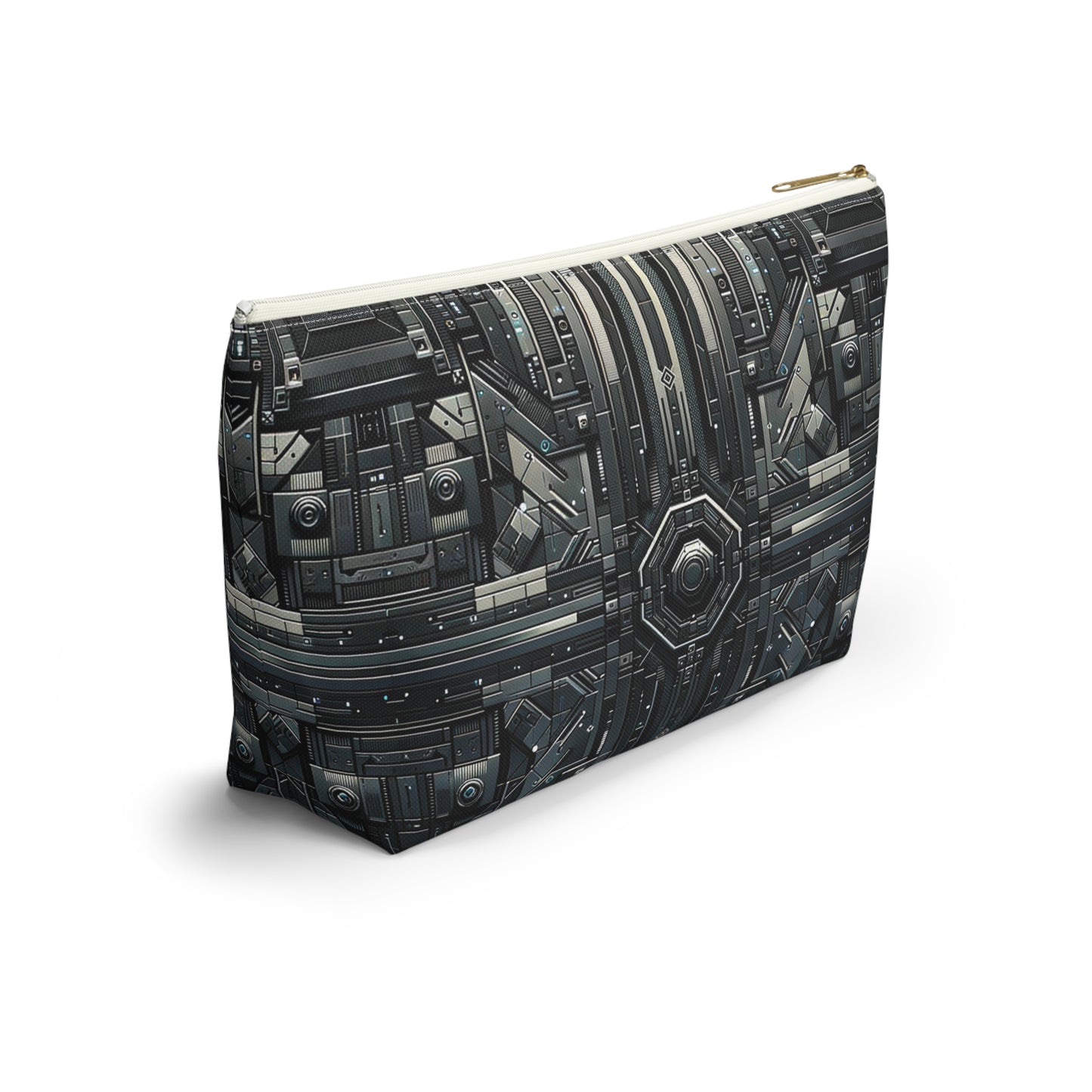Tech Noir Futuristic Tech Aesthetic with a Dark Twist Accessory Pouch W T-bottom - 8404 Design-68