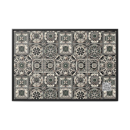 Cyber Garden Party Tech Garden Extravaganza Matte Canvas, Framed (multi-Color) - 8404 Design-45 A
