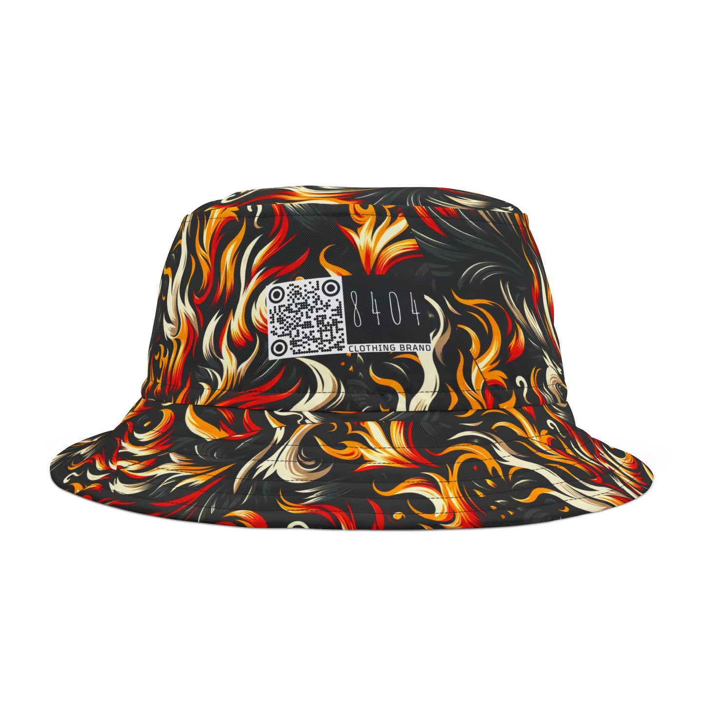 Fire & Flames Bold Streetwear Statement Bucket Hat - 8404 Design-55