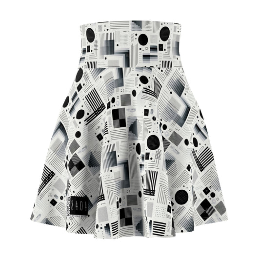 Digital Minimalism Minimalist Tech Women's Skater Skirt - 8404 Design-60