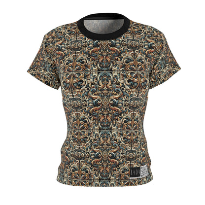 Urban Renaissance Historical Fusion With Street Edge Women's Cut & Sew Tee - 8404 Design-59