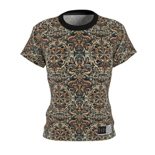Urban Renaissance Historical Fusion With Street Edge Women's Cut & Sew Tee - 8404 Design-59