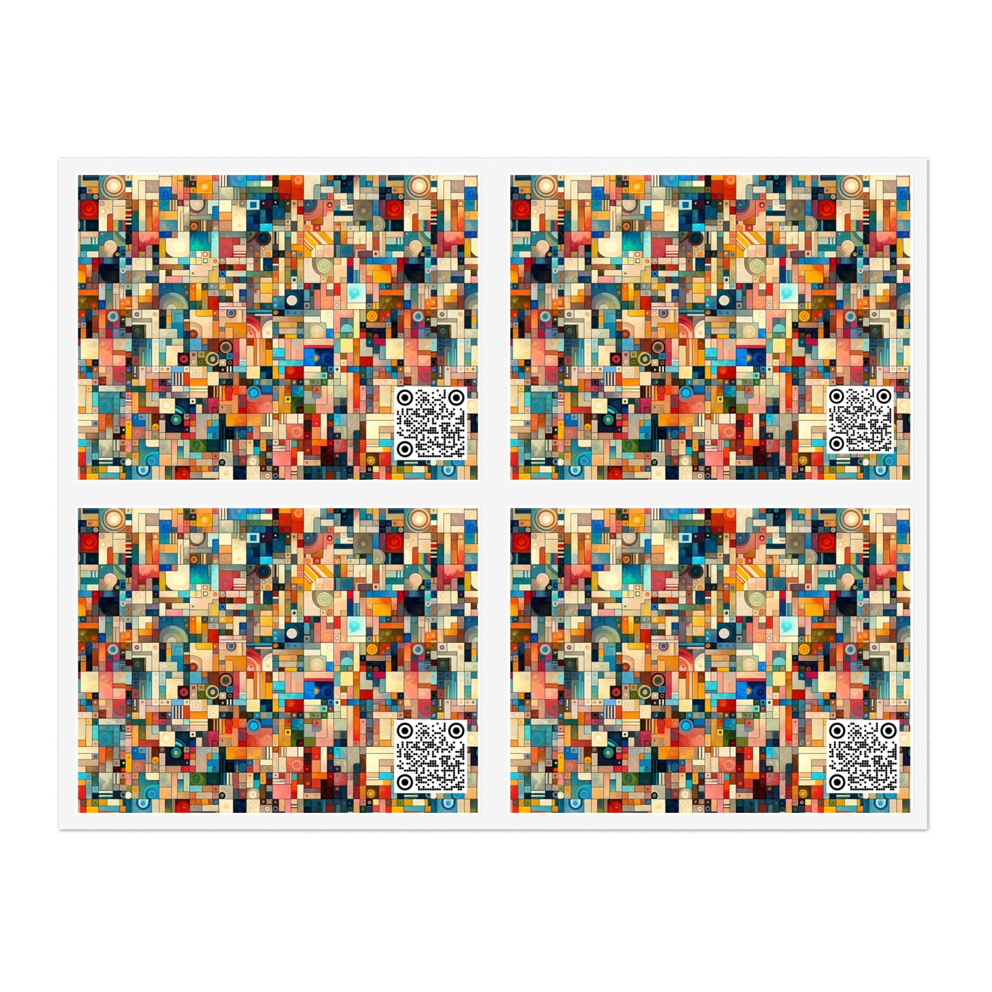 Digital Artistic Expression Artistic Streetwear Sticker Sheets - 8404 Design-46