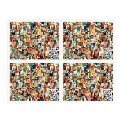 Digital Artistic Expression Artistic Streetwear Sticker Sheets - 8404 Design-46
