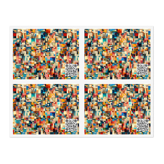 Digital Artistic Expression Artistic Streetwear Sticker Sheets - 8404 Design-46