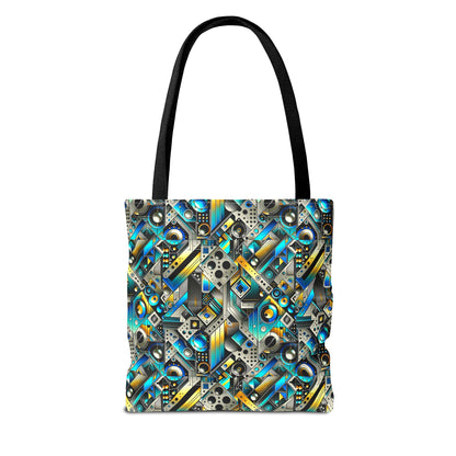 Tech Art Fusion Tech-Forward Streetwear Tote Bag - 8404 Design-50