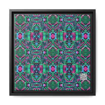 Digital Glitch Vibes Tech-Inspired Streetwear Matte Canvas, Framed (multi-Color) - 8404 Design-71 A