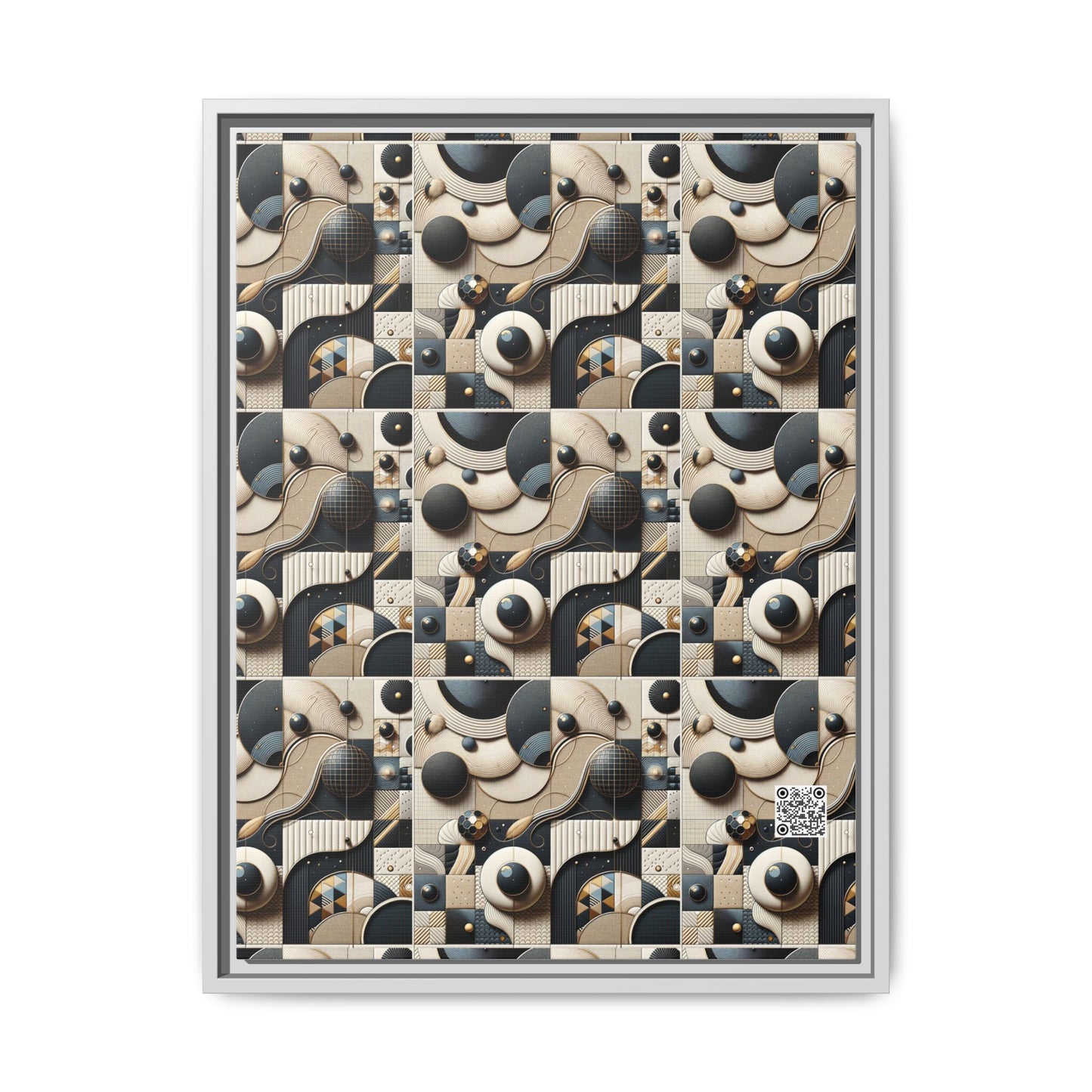 Tech-forward Luxe Streetwear Tech Luxe Fusion Matte Canvas, Framed (multi-color) - 8404 Design-71 A