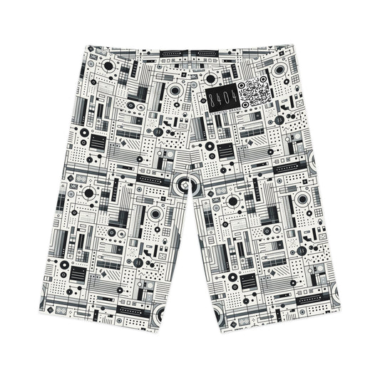 Digital Minimalism Minimalist Tech Women's Bike Shorts - 8404 Design-53