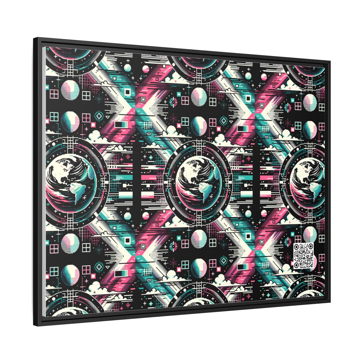 Digital Artistry Digital-native Streetwear Matte Canvas, Framed (multi-color) - 8404 Design-62 A
