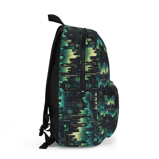 Tech Noir Aesthetics Tech-Forward Urban Dystopia Backpack - 8404 Design-72