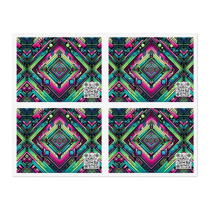 Tech-Infused Graphics Tech-Forward Streetwear Sticker Sheets - 8404 Design-51