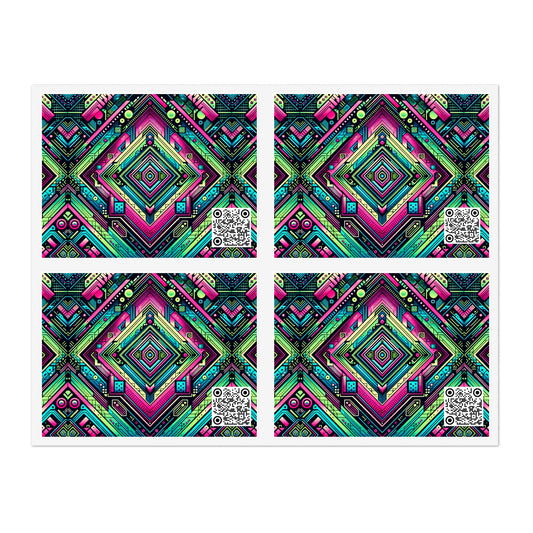 Tech-Infused Graphics Tech-Forward Streetwear Sticker Sheets - 8404 Design-51