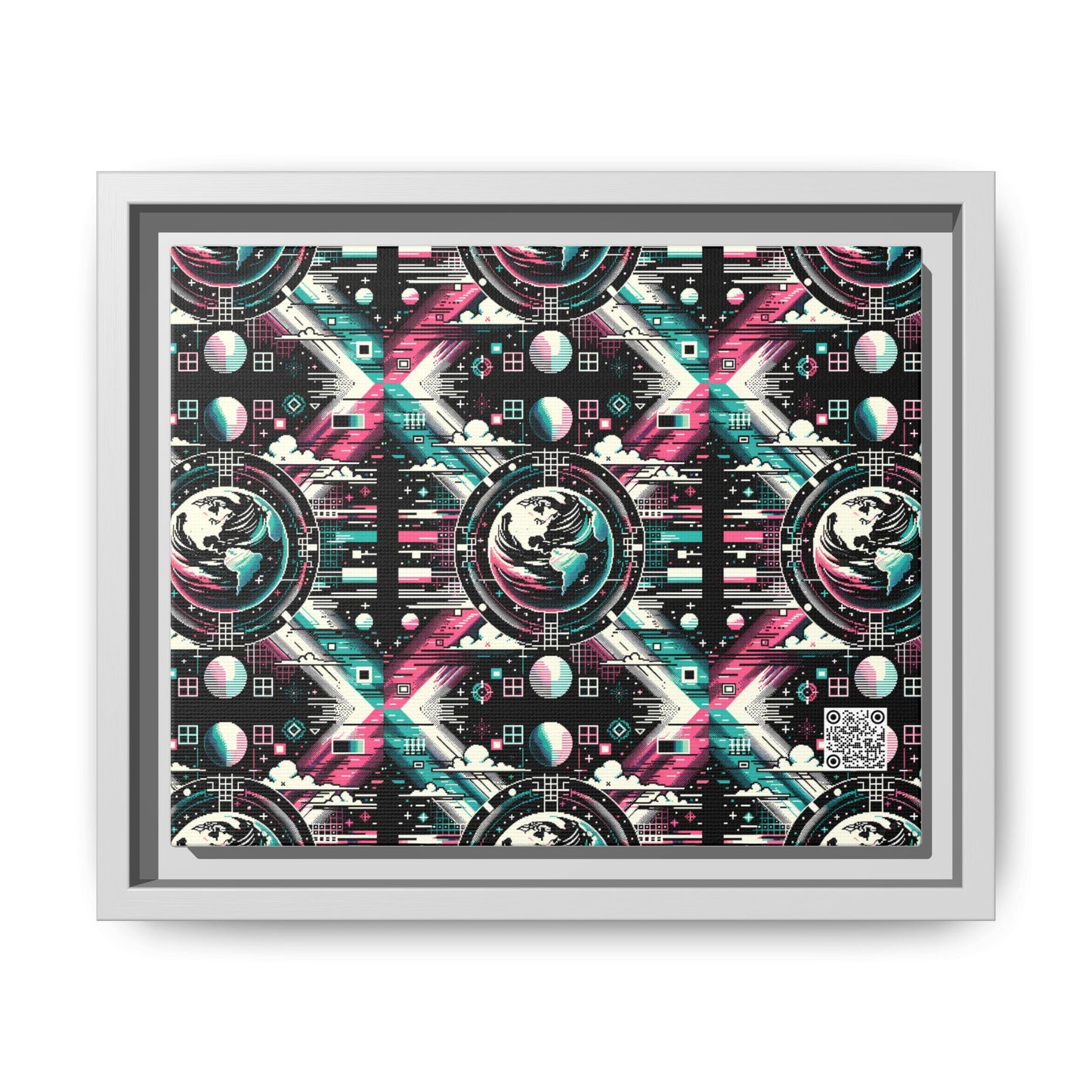 Digital Artistry Digital-native Streetwear Matte Canvas, Framed (multi-color) - 8404 Design-62 B