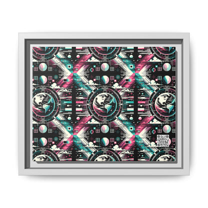 Digital Artistry Digital-native Streetwear Matte Canvas, Framed (multi-color) - 8404 Design-62 B