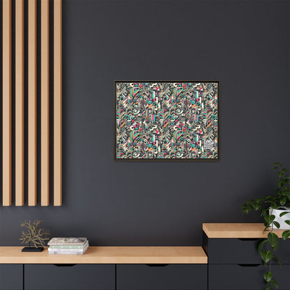 Digital Street Art Urban Street Style Matte Canvas, Framed (multi-color) - 8404 Design-74 A