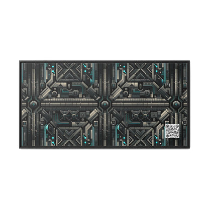 Tech Noir Futuristic Tech Aesthetic with a Dark Twist Matte Canvas, Framed (multi-color) - 8404 Design-59 B