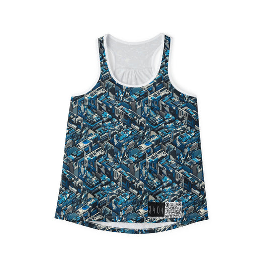 Tech Urban Camo Tech-Forward Streetwear With a Futuristic Military Edge Women's Tank Top - 8404 Design-51