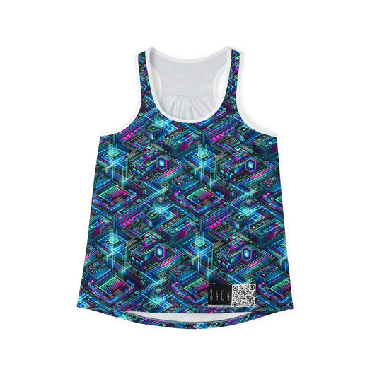 Digital Dreamland Futuristic Tech Aesthetic Women's Tank Top - 8404 Design-42