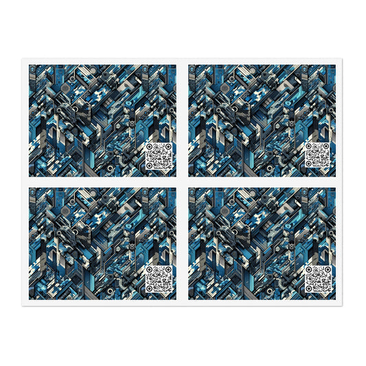 Tech Urban Camo Tech-Forward Streetwear With a Futuristic Military Edge Sticker Sheets - 8404 Design-65