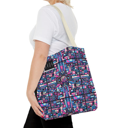 Digital Rebellion Youthful Streetwear with a Rebellious Digital Twist Tote Bag - 8404 Design-65