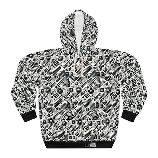 Digital Minimalism Minimalist Tech Pullover Hoodie - 8404 Design-62