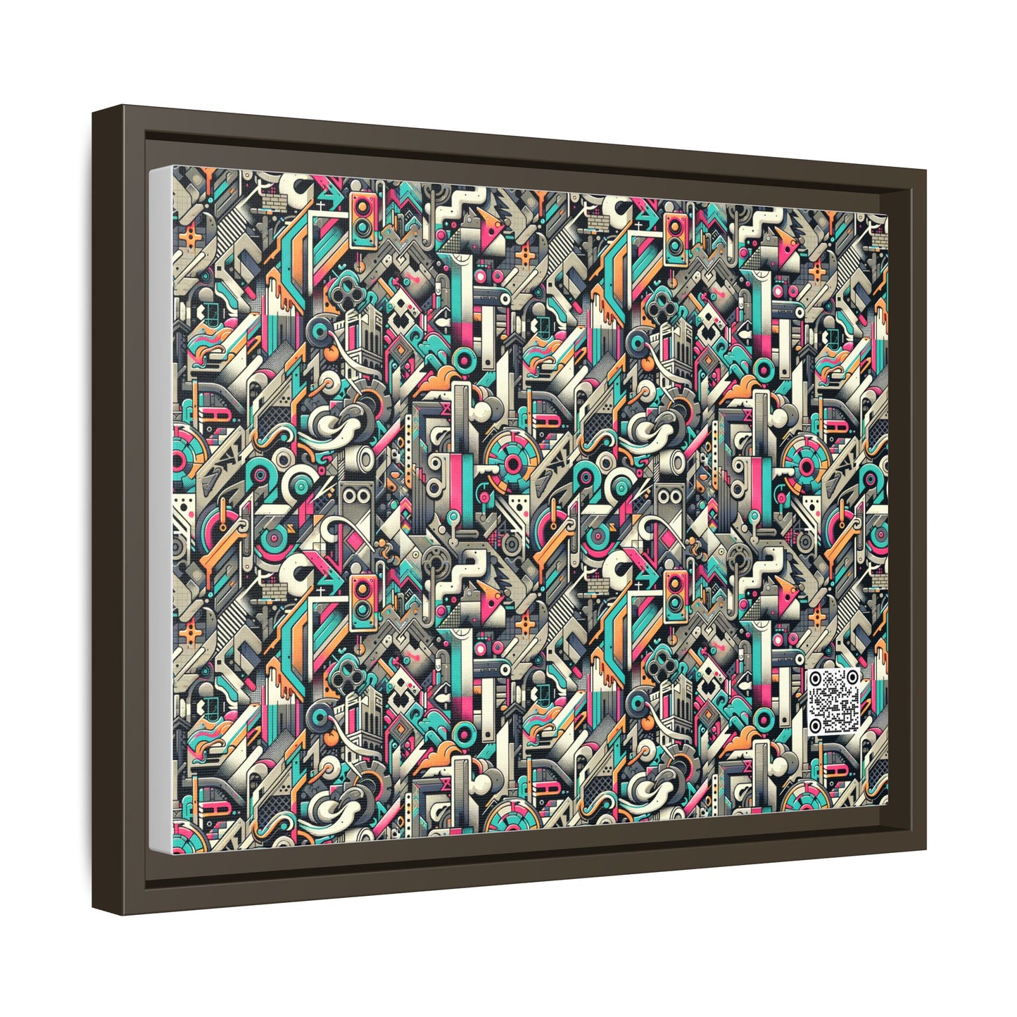 Digital Street Art Urban Street Style Matte Canvas, Framed (multi-color) - 8404 Design-74 A