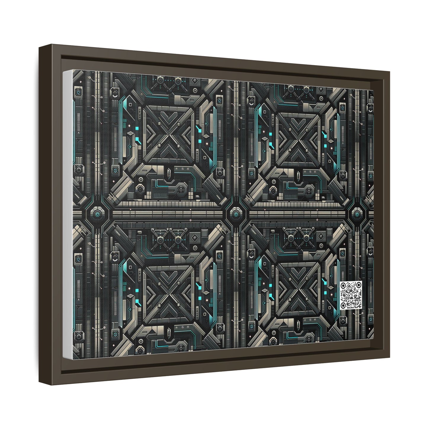 Tech Noir Futuristic Tech Aesthetic with a Dark Twist Matte Canvas, Framed (multi-color) - 8404 Design-59 A
