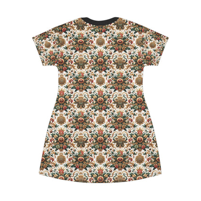 Monogram Madness Luxurious Streetwear T-Shirt Dress - 8404 Design-68