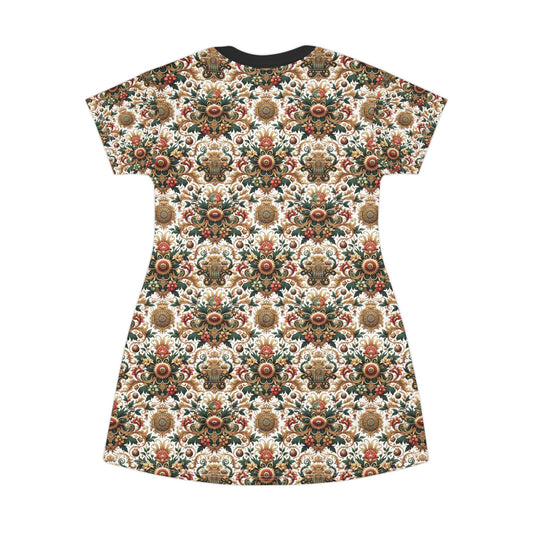 Monogram Madness Luxurious Streetwear T-Shirt Dress - 8404 Design-68