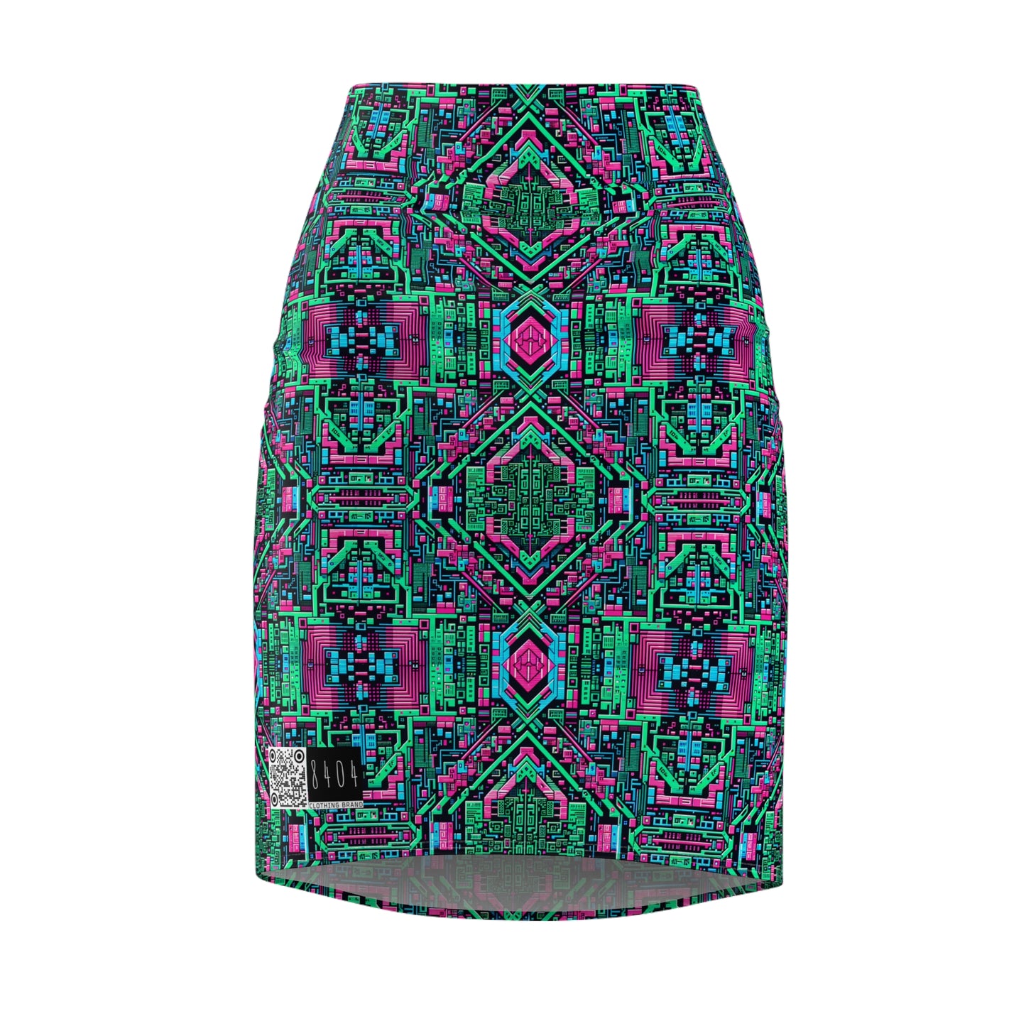 Digital Glitch Vibes Tech-Inspired Streetwear Women's Pencil Skirt - 8404 Design-71