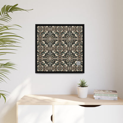 Cyber Garden Party Tech Garden Extravaganza Matte Canvas, Framed (multi-Color) - 8404 Design-66 A