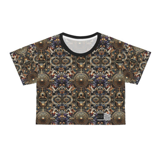 Digital Renaissance Luxurious Streetwear Inspired By Classical Art With a Modern Twist Crop Tee - 8404 Design-55