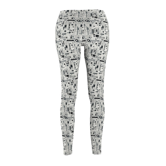Digital Minimalism Minimalist Tech Women's Cut & Sew Casual Leggings - 8404 Design-53
