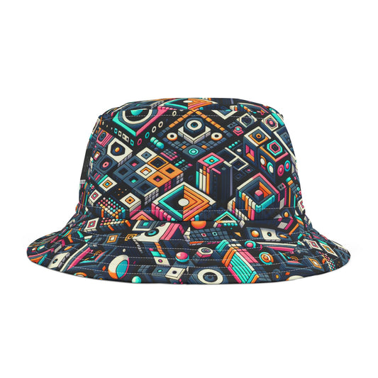 Digital Art Movement Contemporary Digital Bucket Hat - 8404 Design-56