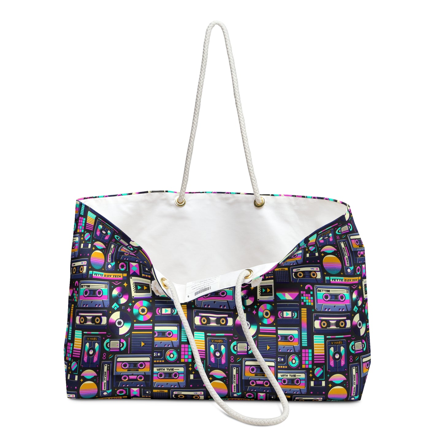 Digital Nostalgia Tech-Inspired Retro Fusion Weekender Bag - 8404 Design-48