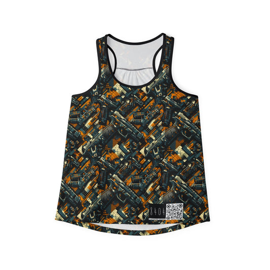 Digital Punk Futuristic Grunge Women's Tank Top - 8404 Design-47