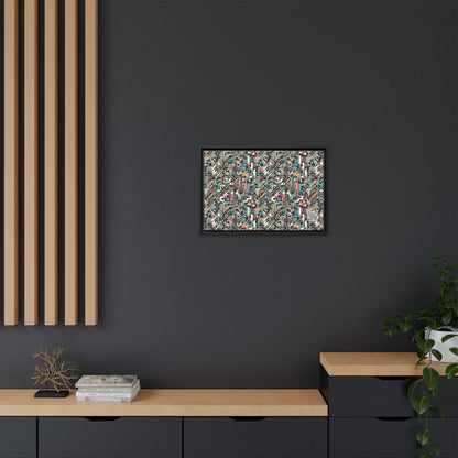 Digital Street Art Urban Street Style Matte Canvas, Framed (multi-color) - 8404 Design-74 B