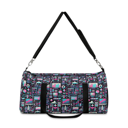 Digital Rebellion Youthful Streetwear with a Rebellious Digital Twist Duffel Bag - 8404 Design-71