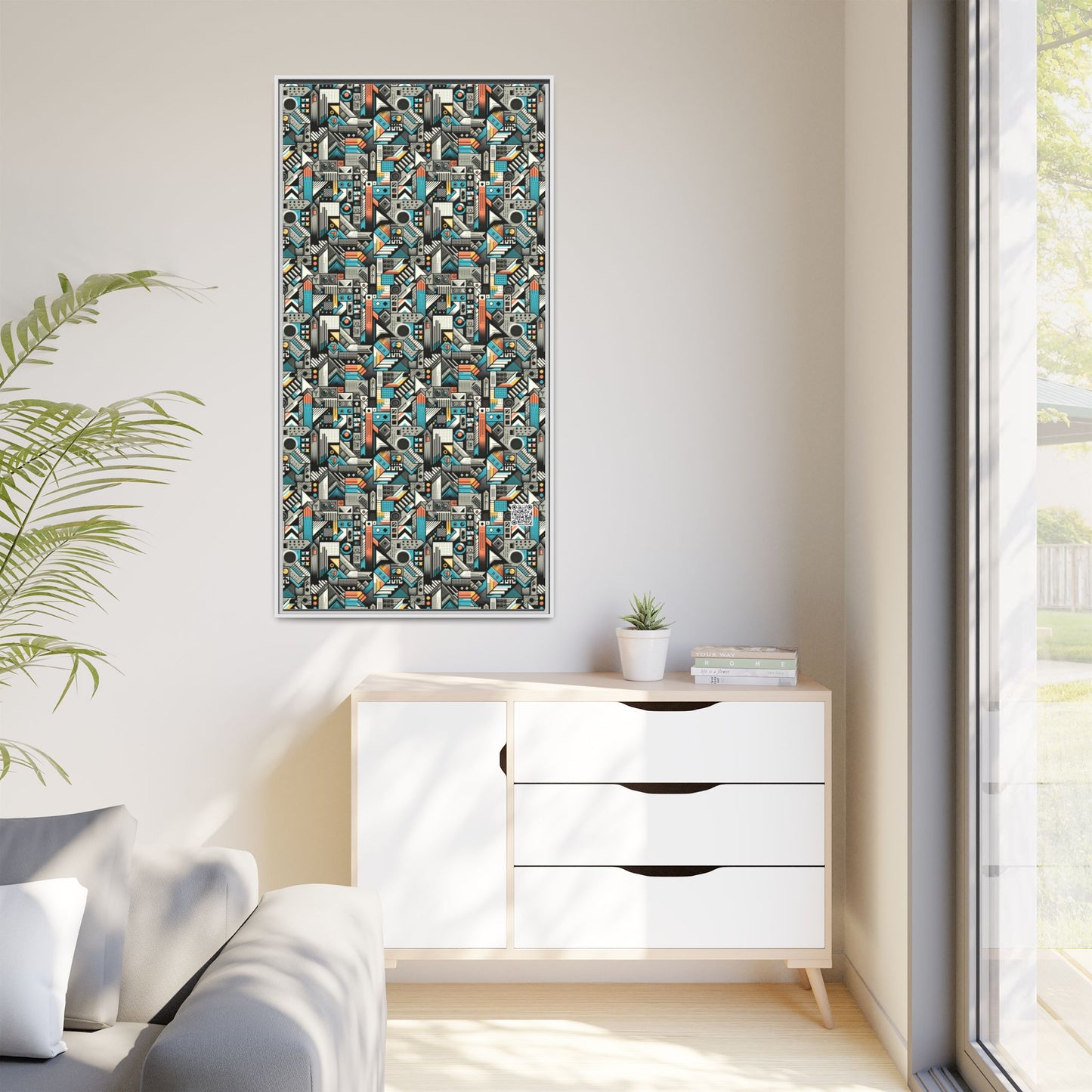 Digital Street Art Urban Street Style Matte Canvas, Framed (multi-color) - 8404 Design-81 B