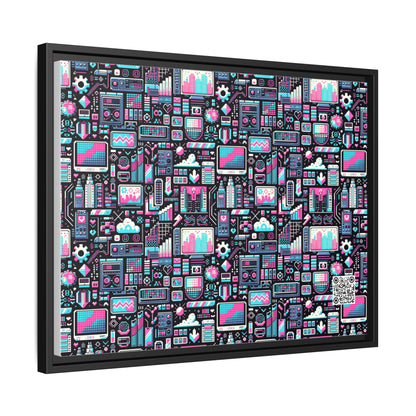 Digital Rebellion Youthful Streetwear with a Rebellious Digital Twist Matte Canvas, Framed (multi-color) - 8404 Design-71 A