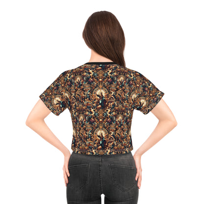 Digital Renaissance Luxurious Streetwear Inspired By Classical Art With a Modern Twist Crop Tee - 8404 Design-64